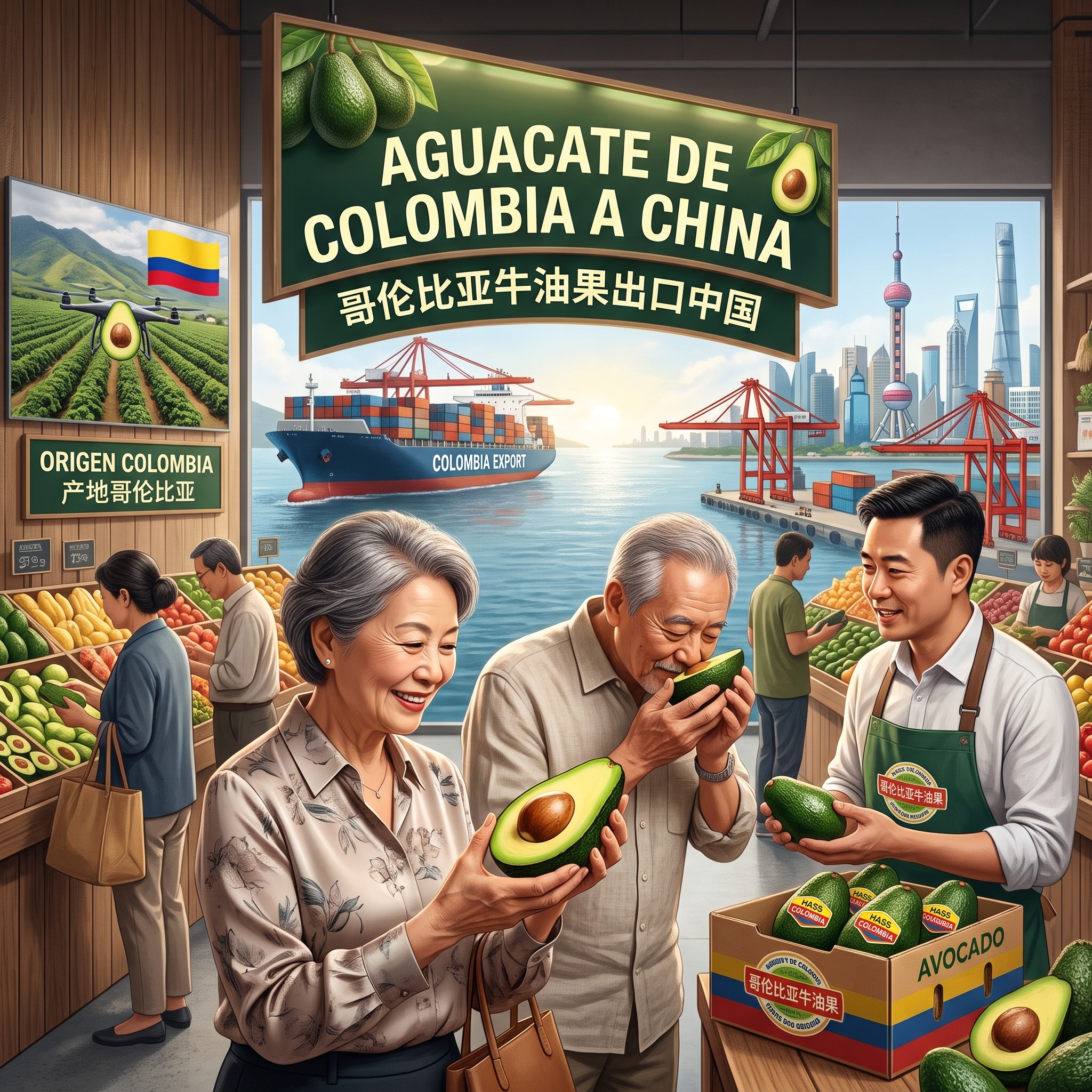 Colombian Hass avocado destined for China