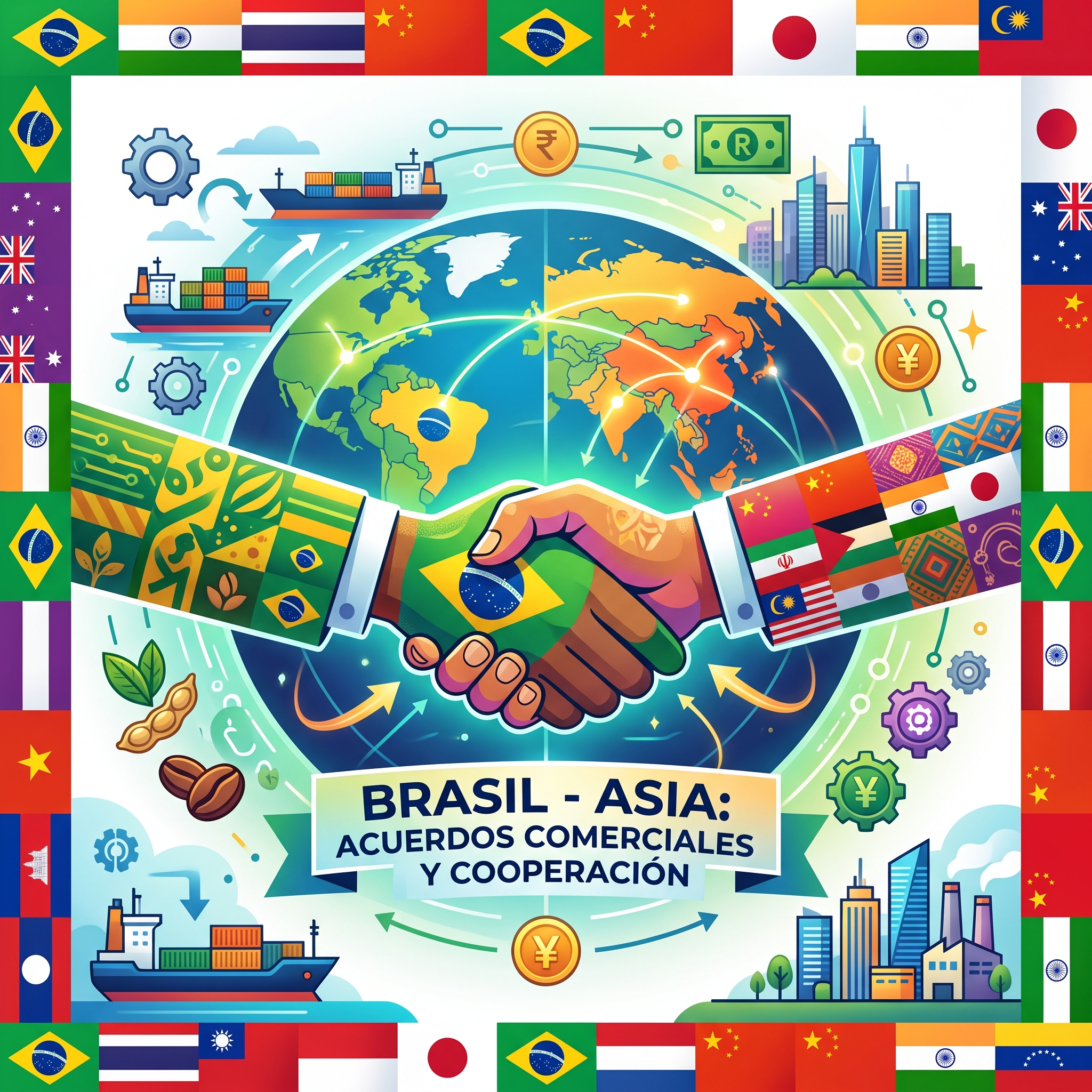 Port of Santos containers symbolizing new Brazil-Asia trade agreements