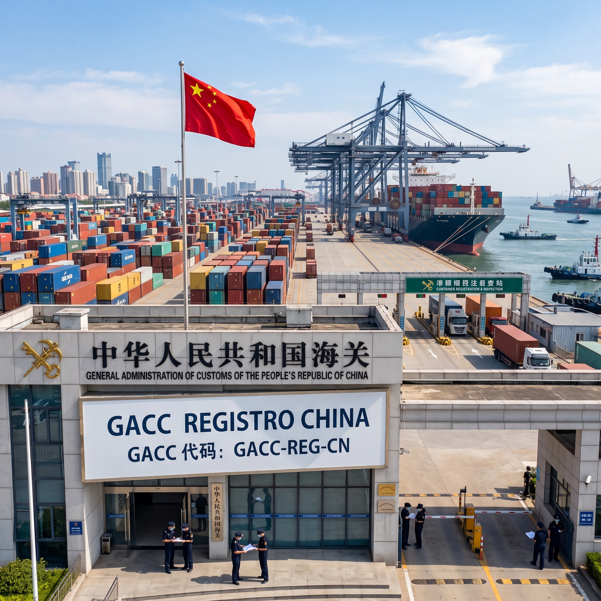 GACC customs registration labels on food export boxes for China