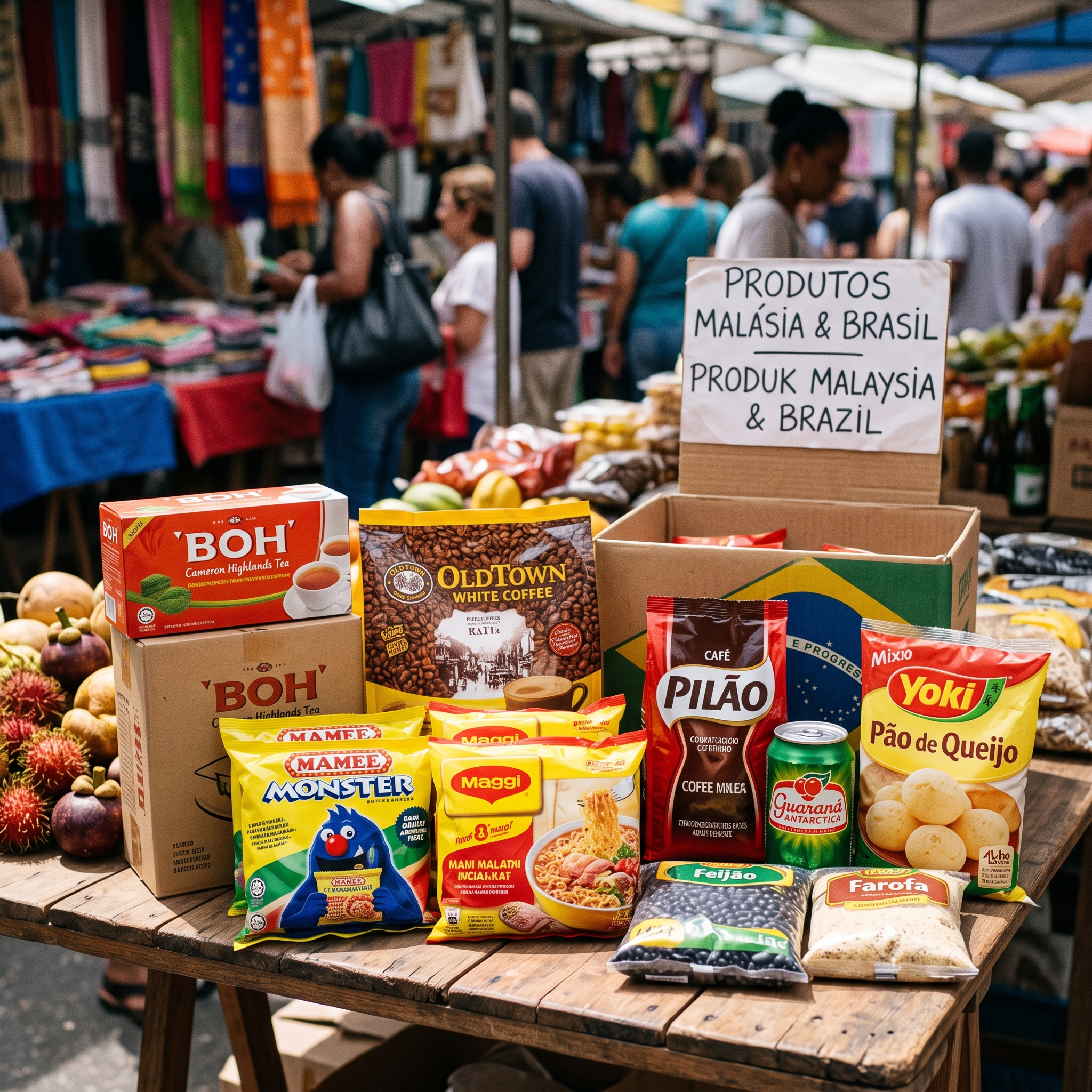 Malaysian halal products and palm oil prepared for export to Brazil