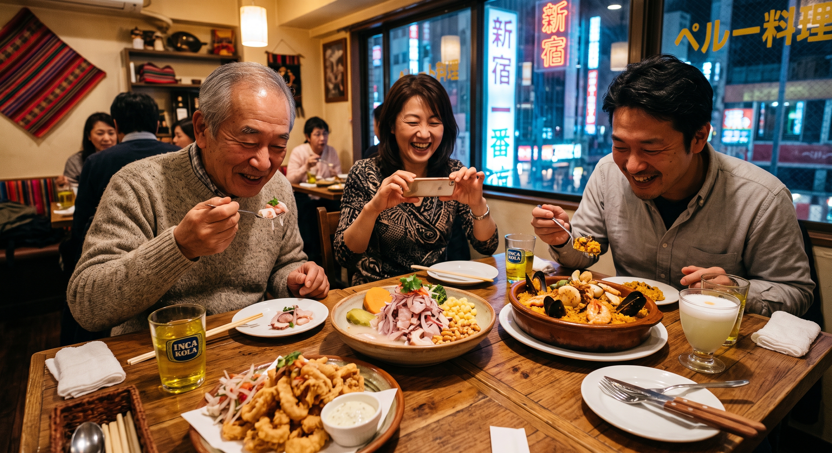 Frozen Peruvian giant squid and scallops for the Japanese market