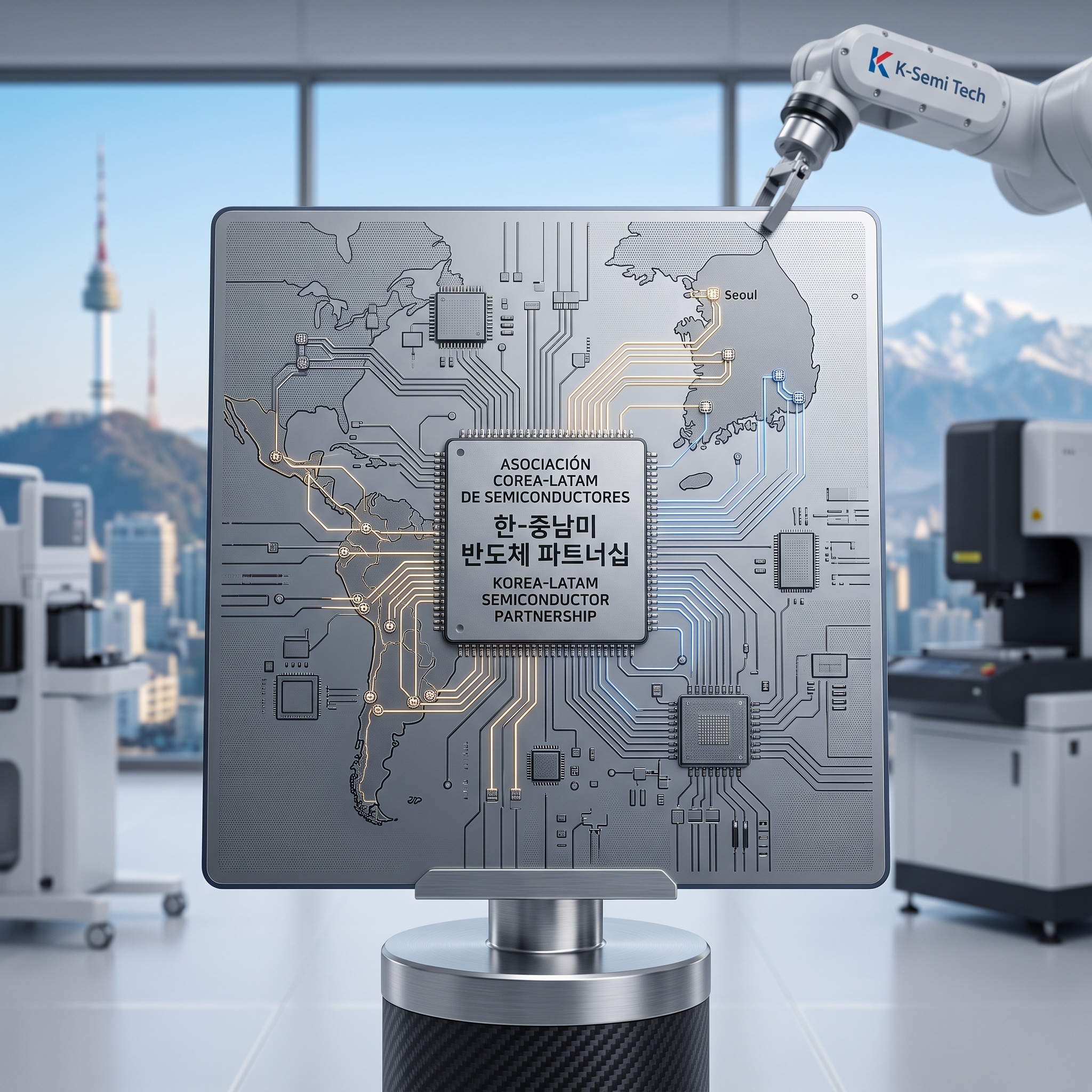 Semiconductor chip representing Korea’s export boom