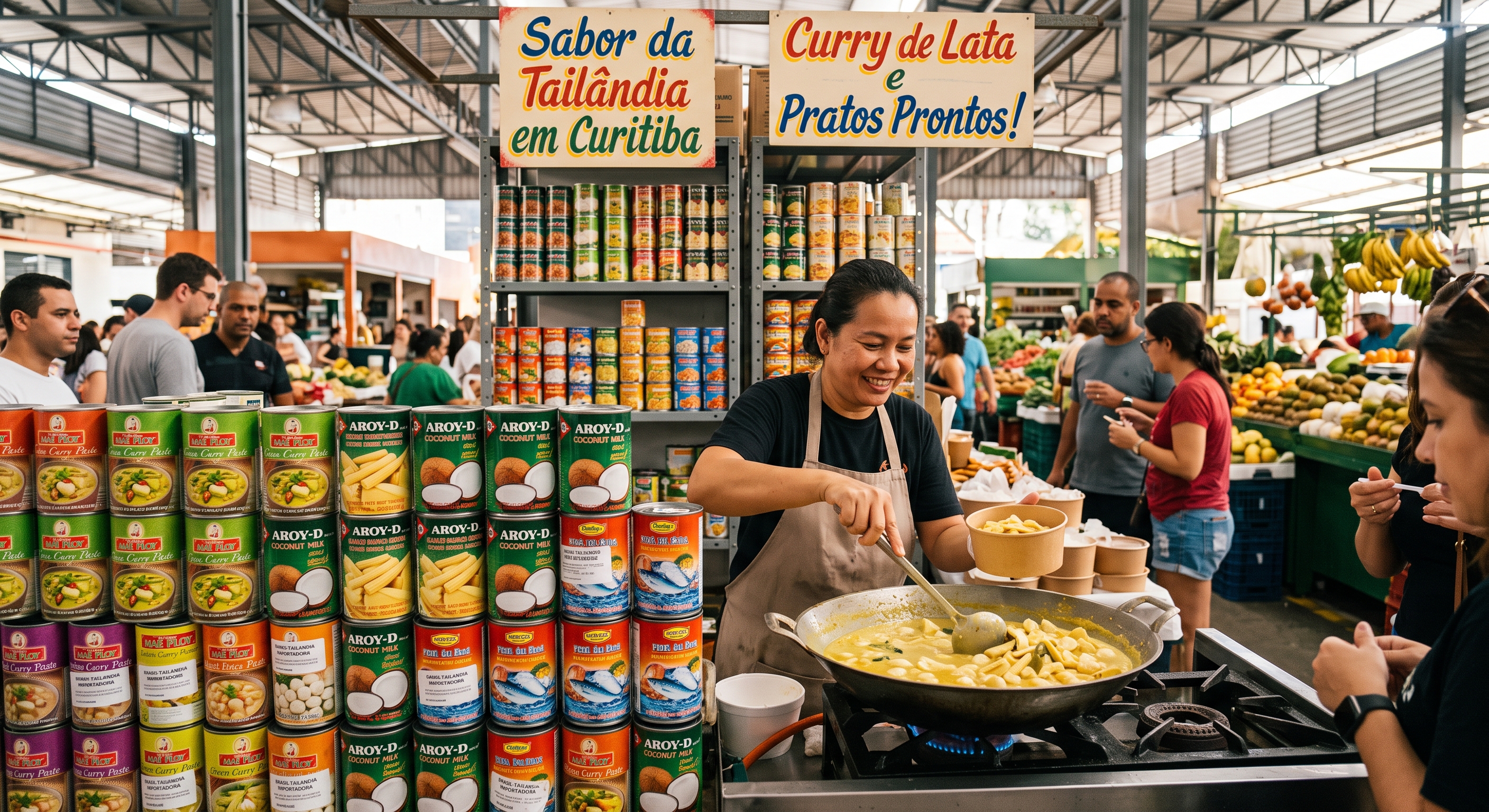 Thai canned food products prepared for export to Brazil